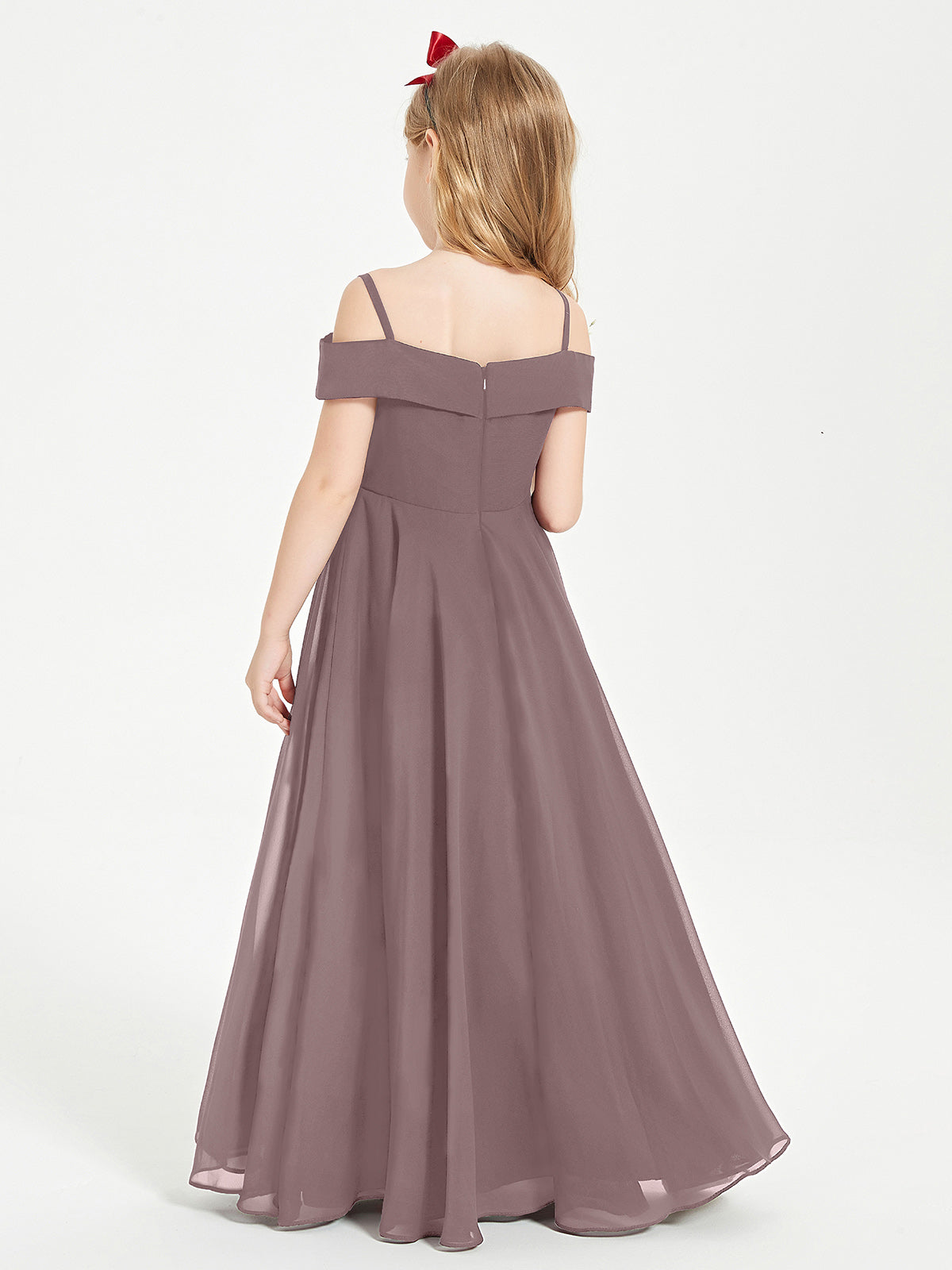 Off-the-Shoulder Dresses for Stylish Junior Bridesmaids Vintage Mauve